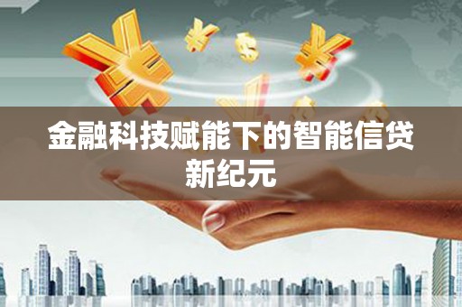 盐边金融科技赋能下的智能信贷新纪元