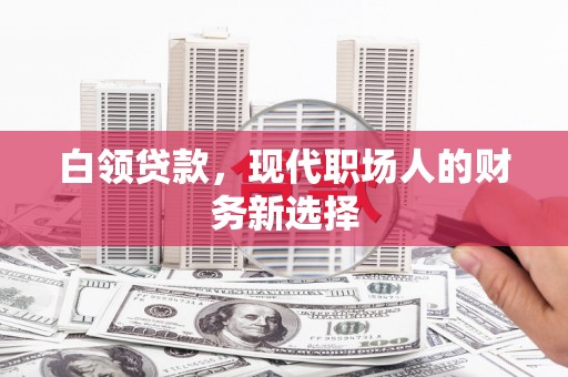 阜康白领贷款，现代职场人的财务新选择