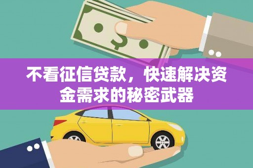 南票不看征信贷款，快速解决资金需求的秘密武器