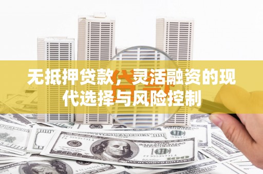 西海岸无抵押贷款，灵活融资的现代选择与风险控制