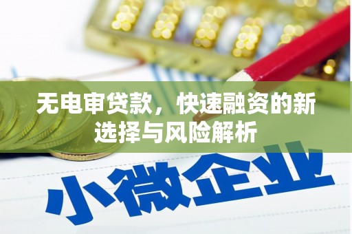 西吉无电审贷款，快速融资的新选择与风险解析