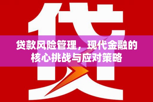 内埔贷款风险管理，现代金融的核心挑战与应对策略
