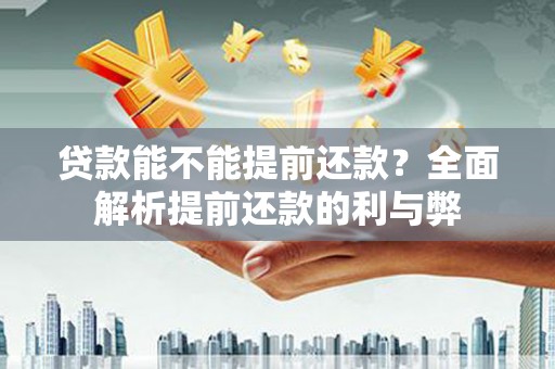 安源贷款能不能提前还款？全面解析提前还款的利与弊